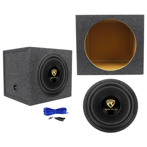 Rockville W15K9D2 15" 5000 Watt Car Audio Subwoofer Sealed Sub Box Enclosure