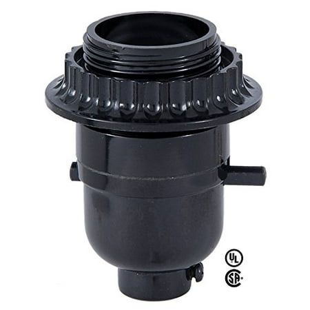 - Push-Thru Phenolic Socket, Med. Base, has threaded shell with ring, Push-Thru Phenolic Socket, Med. Base, has threaded shell with ring By B&P Lamp