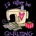 thumbnail image 3 of CafePress - I'd Rather Be Quilting Men's Dark Pajamas - Men's Dark Loose Fit Cotton Pajama Set, 3 of 7