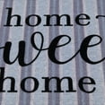 thumbnail image 4 of Mainstays Home Sweet Home Striped Indoor Accent Rug, Blue & Gray, 17"x30", 4 of 6