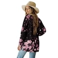 thumbnail image 3 of SCRAWLGOD Cherry Blossom Long Cardigans for Women Lightweight Jacket with Pockets Size XL Long Sleeve Womens Cardigan Sweaters Dressy Washable Work Cardigan for Women Office, 3 of 7