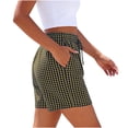 thumbnail image 4 of SwiftWear Women's Y2K Plaid Lounge Shorts Casual Cute Pajama Shorts with Drawstring Waist & Side Pockets Soft Cotton Blend Sleepwear​, 4 of 5