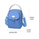 thumbnail image 2 of Bolsa de teléfono móvil de varios compartimentos en azul: Bolso de hombro impermeable para mujeres, Bolso mensajero, Bolso casual de tela, Oxford, para mujeres, 2 of 2