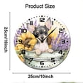 thumbnail image 2 of ZXCXRQFa Watercolor Flamingos Floral Kitchen Home 10 Inch Silent Vintage Design Round Wall Clock Numerals Design Non Ticking Retro Clocks Home Decor Desk Clock, 2 of 7
