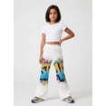 thumbnail image 3 of 9-10Y Girls Colored Flared Pants Digital Print Trousers Slim-Fit Wide Leg Flare for Spring Summer Autumn, 3 of 6