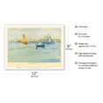 thumbnail image 2 of Venice Italy - Early Morning - Venetian Gondola - Santa Maria della Salute - Vintage Travel Poster by Ethel Kirkpatrick c.1890s - Master Art Print (Unframed) 9in x 12in, 2 of 4