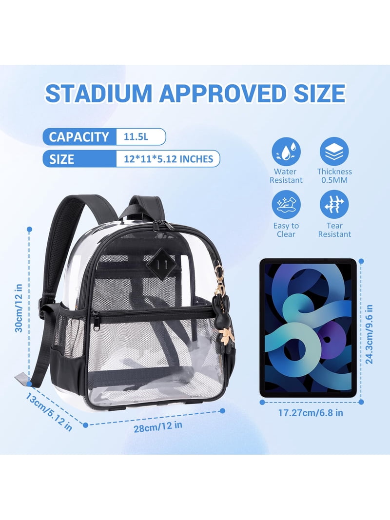 Soda Candy Clear Backpack for Stadium Events Approved 12×6 