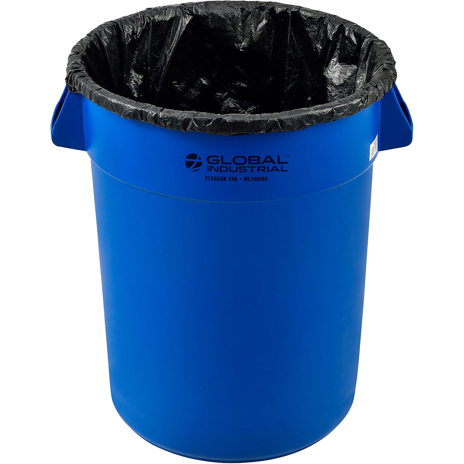 Global Industrial 32 Gallon Garbage Can, Blue, No Lid