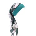 thumbnail image 2 of Sonducket Pañuelo para la cabeza para mujer, gorro de dormir preatado a la moda, tocado con textura suave, accesorios para el cabello para la vida diaria Sombreros flores de color verde oscuro Sonducket AP009762-17, 2 of 6