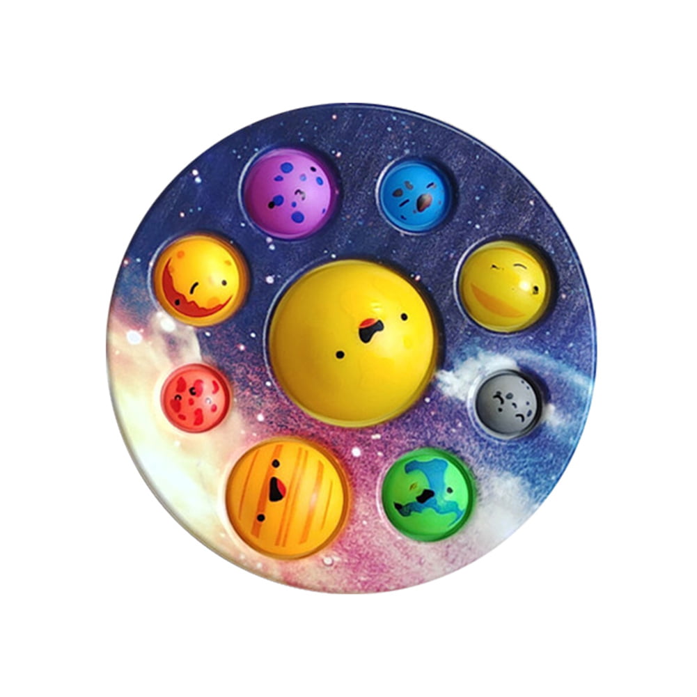 Planet Kids Dimple Fidget Keychain Early Educational Sensory Toy Bubble Set 