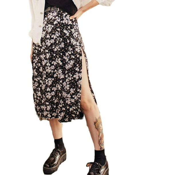High low skirt leopard print online