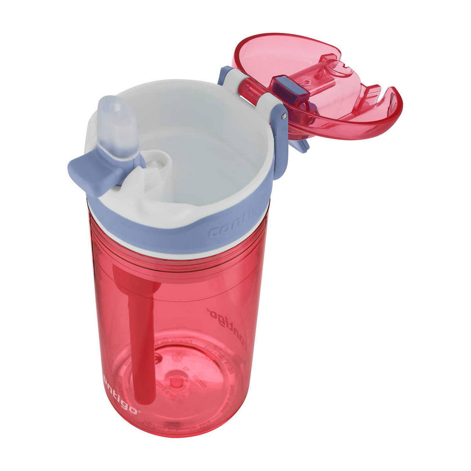 Contigo Kids 2 in 1 Snacker Spill Proof Bottles & Snack Cups Pink Purple 2  Pack