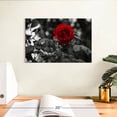 thumbnail image 3 of Elephant Stock Lone Rose Pop Wall Art - Horizontal Canvas Wall Art - Living Room Wall Decor - Floral And Botanical Canvas - Black And Gray Decor - 12" x 8", 3 of 8