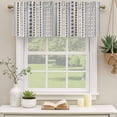 thumbnail image 2 of 2 Pack Valances for Window, Boho Ethnic Short Curtains for Kitchen Bedroom Living Room, Aztec Bohemian Vintage Geometric Blue Rustic Rod Pocket Small Window Treatment Valance Drapes 42 x 12 Inch, 2 of 8