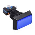 thumbnail image 5 of Botón de empuje de juego 49x33 rectángulo 12V interruptor de botón iluminado LED con microinterruptor para arcade de video azul 1 pieza, 5 of 5