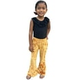 thumbnail image 4 of Daisy Del Sol Little Girls Velvet Boho Bell Bottom Stretch Legging Flared Pants Toddler Childrens Kids 2T-8, 4 of 6