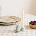 thumbnail image 5 of Ceramic Easter Bunny Candle Holder, 3.5'' Cute Rabbit Taper Candle Holders, Spring Easter Decorations for Home, Table Centerpieces Easter Rabbit Figurines Holders for Candle Sticks, White, 5 of 8