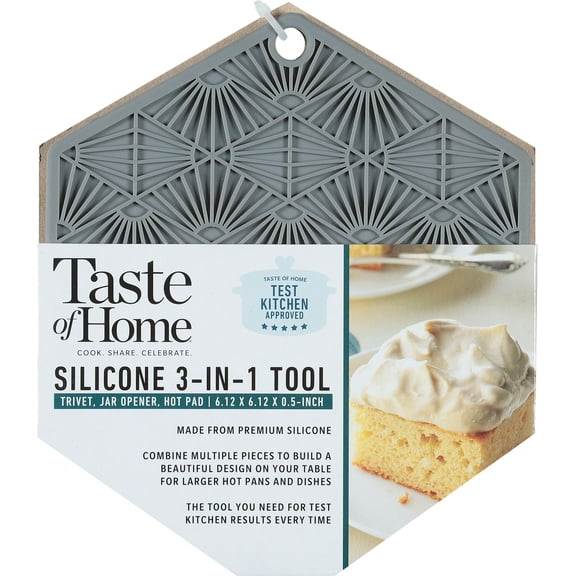 Taste of Home Silicone 3-In-1 Tool, Ash Gray