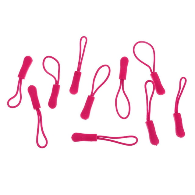 GUOOL 10 Pcs Cordon de Tirage en Plastique pour Vêtements Sacs Rose Rouge