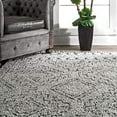 thumbnail image 3 of nuLOOM Vasiliki Moroccan Tribal Shag Area Rug, 4' x 6', Gray, 3 of 4