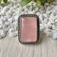 thumbnail image 3 of Rose Quartz Gemstone Ring, Statement Handcrafted Ring. made In 925 Sterling Silver. Boho Ring, Pink Stone Ring, Boho Jewelry Gift For Her,.., 3 of 4