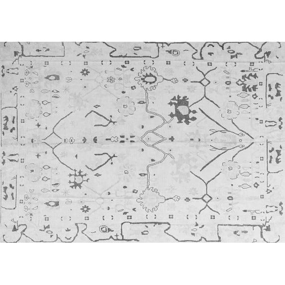 Ahgly Company Indoor Rectangle Solid Gray Modern Area Rugs, 2' x 4'