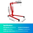 thumbnail image 4 of 4400 LBS Engine Hoist, Heavy Duty Alloy Steel Hydraulic Cherry Picker Engine Hoist with Hydraulic Ram Jack 4 Steel Casters, Ease of Assembly Engine Lift for Workshop Warehouse Garage, 4 of 9