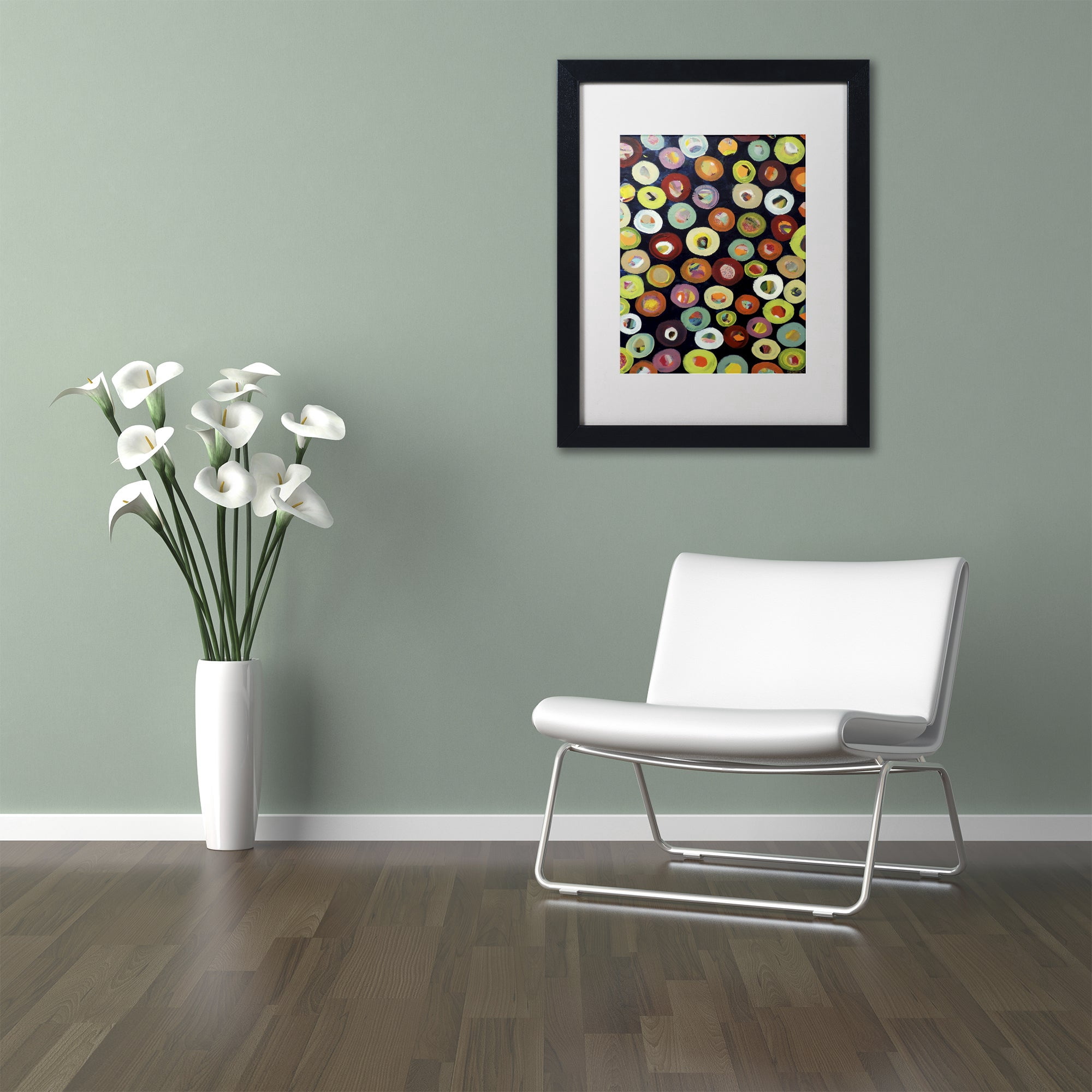 "Archipel" Canvas Art by Sylvie Demers, White Matte, Black Frame