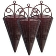 thumbnail image 3 of Pungan 3-Pack Small Woven Wall Hanging Baskets for Orchids and Plants, Decorative Flower , 12.4" x 5.51" x 2.76", 3 of 11