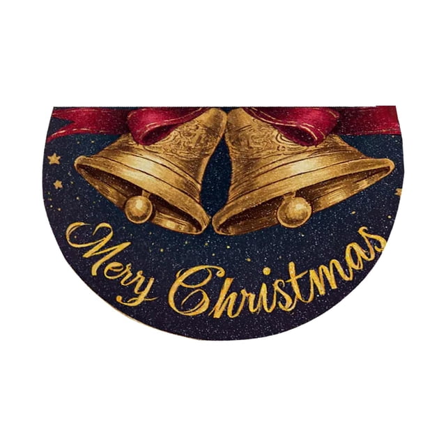 Conjunto de Baño de Navidad Alfombra de Navidad Puerta de Entrada Alfombra Semicircular Alfombra de Pie Absorbente Del Hogar Alfombra Antideslizante Alfombra de Baño Alfombra Antideslizante Alfombra D