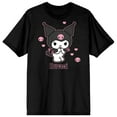thumbnail image 2 of Sanrio Kuromi Anime Hearts Women's Black Tee Shirt-Large, 2 of 2