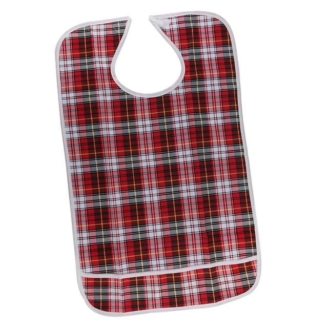 TISHITA Adulte Handicap Dossard Repas Protecteur Imperméable 50x90cm Rouge