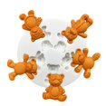 thumbnail image 5 of Precioso molde de silicona de Gel de cristal, herramientas creativas duraderas para hacer Chocolate, molde de fiesta, oso de dibujos animados blanco, bricolaje, 5 of 5
