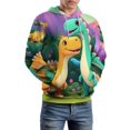thumbnail image 5 of Cute Dino Friends Adventure Men's Women Vintage 3D Hooded Sweatshirt - All-Season Loose Fit Streetwear, 5 of 6