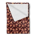 thumbnail image 2 of Floral Soft Flannel Fleece Throw Blanket, Repetitive Vintage Flowers Illustration, Cozy Plush for Indoor and Outdoor Use, 70" x 90", Coral Charcoal Grey, by Ambesonne, 2 of 5