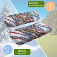 thumbnail image 6 of Yuyamidu Eagle Golf Cart Seat Covers American Flag Golf Cart Bench Seat Cover Backrest Cover for Club Cars and More 2-Seats Cart, Breathable and Comfortable, 6 of 8
