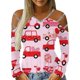 thumbnail image 2 of ICHUANYI Liquidación Blusa de manga larga sin tirantes con cuello en V y hombros descubiertos para mujer ICHUANYI WER202308244787, 2 of 5