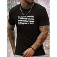 thumbnail image 1 of Men's Polyester Crew Neck T-Shirt with Humorous Nerve Quote | Geometric Pattern | Short Sleeve | Slight Stretch Fabric | Casual Summer Knit Top | Daily WearFather's Day, Mother's Day, New Year, Spri, 1 of 5