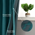 thumbnail image 5 of Hiasan Luxury Velvet Curtain with Tiebacks-Blackout Curtains for Bedroom/Living Room, Teal, Rod Pocket, 52" x 84", Set of 2, 5 of 11