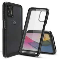 CBUS Heavy-Duty Phone Case with Built-in Screen Protector for Motorola Moto G Stylus 4G (2021) (Black)