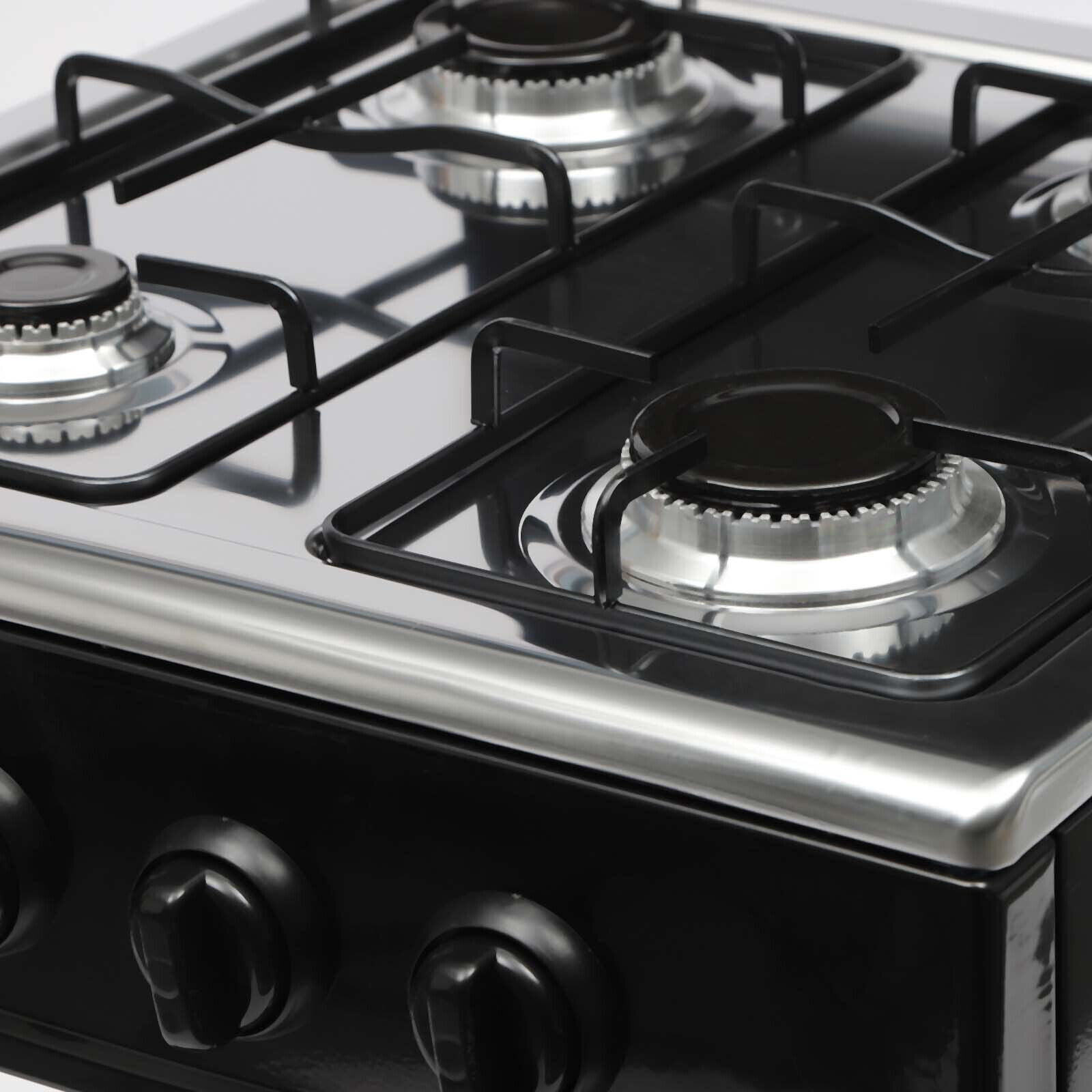 Portable Gas Stove 4-burner & Support Leg Stand &wind Blocking Cover BBQ Outdoor