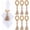 6Pcs-Gold, variant on 6 Pieces Wooden Bead Napkin Rings, Farmhouse Stretchable Napkin Rings with Tassel Boho Napkin Ring for Dining Table,Wedding Decoration (Nature)