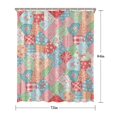 thumbnail image 5 of Pioneer Flower Floral Print Pattern Shower Curtain 72"x84", Bathroom Decorative Shower Curtain Set with 12 Hooks, Waterproof Washable, 5 of 6
