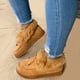thumbnail image 1 of Zapatos de mujer europeos y americanos, botas cortas con costura de lazo en la boca, zapatos de algodón de mujer de talla grande, 1 of 5