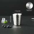 thumbnail image 3 of Stainless Steel Tumbler With Textured Wave Pattern Surface Reusable Drinking Cup For Home And Office Use, 3 of 5