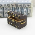 thumbnail image 7 of 1:12 Dollhouse Miniature Wooden Suitcase Luggage Model Accessories Toy Black, 7 of 7