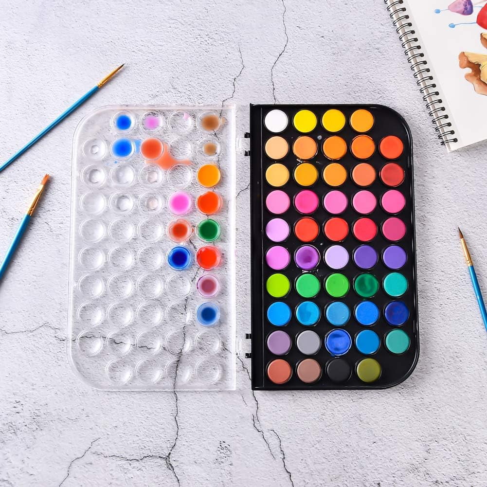 Rainbow in a Box, Washable Watercolor Paints Set, High-Quality Pigments for Safe and Endless Artistic Adventures, Travel-Friendly Companion for All Ages