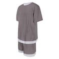 thumbnail image 5 of Boys Clothes 2-Piece Casual Street Style Khaki Kids Short Sleeve Shirts and Shorts Sets Boys Summer Outfits 12-13 Years, 5 of 8