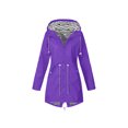 thumbnail image 1 of Chaqueta para mujer Chubasquero impermeable Ropa exterior de Abrigo(Morado-4XL) Nituyy Chaqueta-GL715-FF49296C7, 1 of 6
