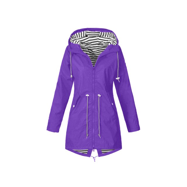 Chaqueta para mujer Chubasquero impermeable Ropa exterior de Abrigo(Morado-4XL) Nituyy Chaqueta-GL715-FF49296C7